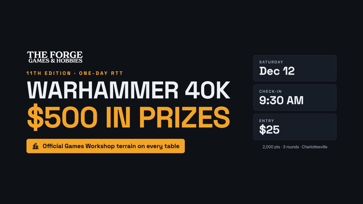 The Forge Grand Melee: Warhammer 40,000 RTT